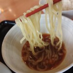 幸楽苑 - 温玉に浸す