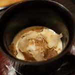 虎白 - お決まりのトリュフソース この日は黒＆白トリュフも贅沢に 2014.10.2x