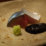 虎白 - 淡路産 〆鯖 山葵と海苔のソース 2014.10.2x 