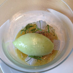 カーサ・デル・チーボ - ヨーグルトのパンナコッタ キウイのソルベット添え