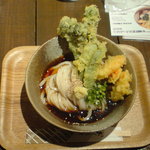 うどん屋 きすけ - 有機野菜天ぶっかけ　900円