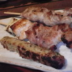 酒盃 - 串焼き3種。