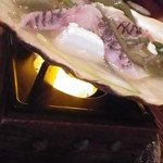 酒盃 - 鯛とジュンサイ貝焼き