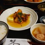 一和 - 日替わり(メダイと鳥の揚げ物) 　1200円