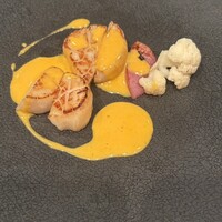 ステーキハウス ハマ  目黒店 - ホタテのウニソースがけ