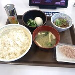 すき家 - 料理写真:◉ 牛まぜのっけ定食 (ご飯大盛り) ¥470-
