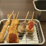 かすうどん 風土 - 串揚げ5点盛り