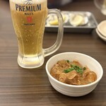 かすうどん 風土 - スジポンで乾杯〜！