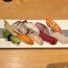 北新地 鮨割烹 のの - おまかせにぎり盛り合わせ ¥4,158 ＋ 芽葱 ¥330