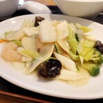 回頭 - エビとイカの塩炒め