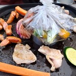 美しくなるビアガーデン - ローストビーフを温める