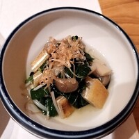 金市朗 南町通店 - まず、モロヘイヤのお浸しから