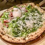Pizza 4P's - 4P'sシグネチャー×すじ青海苔とおかひじきのハーフ