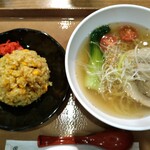 越前塩中華 - 越前塩中華&半炒飯セット