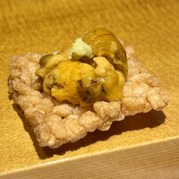 すし いなせ - シャリおこげ　ウニのせ