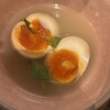 水炊きおでん しゃもん - 奥久慈半熟卵390円
うひゃー！この色と半熟具合最高ーー！まずいわけがない！！トロッとろでシミ具合もちょうど良くとても美味しかったです