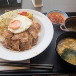 松屋 - サービス券でキムチ追加