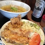 サウスヴィラ - からあげミニラーメン（塩）セット（からあげ2個ver）