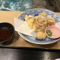 河太郎 中洲本店 - ゲソとエンペラ（耳）の天婦羅