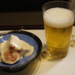 創作和食 丸幸 - この日のお通し、イチジクの白和え