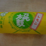 新潟 大阪屋 - 万代太鼓レモンのパッケージ