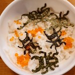 ポート - いま　孫は昆虫に夢中　　筋子ごはん　　ぱらぱら筋子と　クワガタ焼き海苔