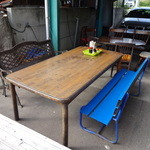 山下うどん - 屋外席　※2014年10月