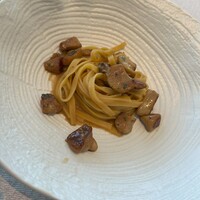 RISTORANTE OZIO - 三種類の小麦をブレンドしたタリアテッレ パスタフレスカ ポルチーニのトリフォラーティ