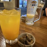 酒と旨いもの なまけもの - 広島みかん酒とお通し