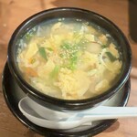 炭火焼肉 たけのうち - 玉子スープ