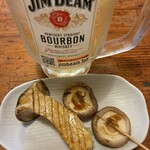 居酒屋 なのはな - ハイボールと串(エリンギとしいたけ)