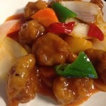 美林華飯店 - 豚肉の赤酢炒め2014.10