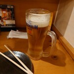 牛舌炭燒　仁 - 生ビール
