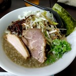 らぁ麺 亀我楽 - 煮干中華＋味付ねぎ