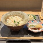 筵 - ○太刀魚と山葵菜の土鍋ご飯様