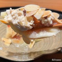 竹ざき - 無花果の白和えにアーモンドスライス