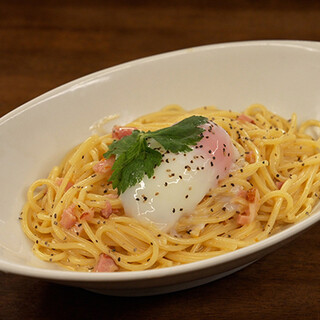 孤独のグルメ飯「半熟卵のカルボナーラ」
