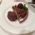 北島亭 - フランス産栗のモンブラン　アイスクリーム添え