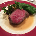 北島亭 - イチボ肉のステーキ