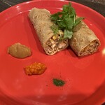 ビストロ ツノリ -  鰻とトウモロコシのソバ粉クレープ梅肉ソース