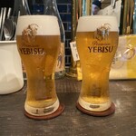 ビストロ ツノリ - 恵比寿ビールで乾杯