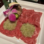 叙々苑 游玄亭 京都 - 上赤身ネギロース塩焼