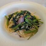 アル・ケッチァーノ  - 空芯菜とパンチェッタのペペロンチーノ、優しいけどしっかり美味しー