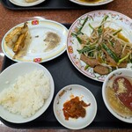 餃子の王将 - 料理写真:中華セット(ニラレバ炒め) ¥1116