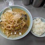 道楽 - ネギチャーシュー麺(濃いめ)+小ライス。