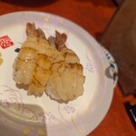 金沢まいもん寿司 - ガスエビは中型二本付け。