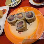 金沢まいもん寿司 - しめさばのおぼろこんぶの巻物も北陸らしいか。