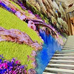 Tiffany Blue Box Café - 鳥が飛ぶデジタルアート