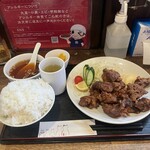 レバニラ定食 kei楽 - 山形庄内産豚レバー唐揚定食