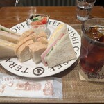てらにし珈琲店 - サンドイッチセット